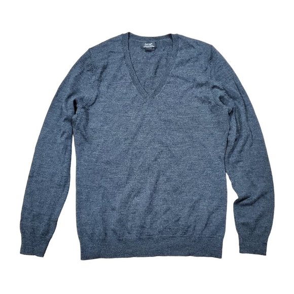 Lord & Taylor Sweaters - Lord & Taylor Extra Fine Merino Wool Sweater Womens M Heather Gray Long Sleeve
